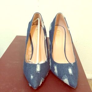 Denim pumps